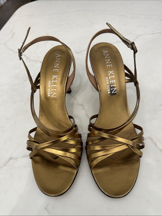 Anne Klein Shoes - Anne Klein Bronze Metallic Strappy Slingback Sandals